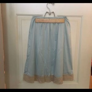 VINTAGE VANITY FAIR Light Blue NYLON HALF SLIP